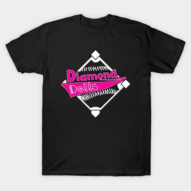 Diamond Dolls Softball T-Shirt by DavesTees